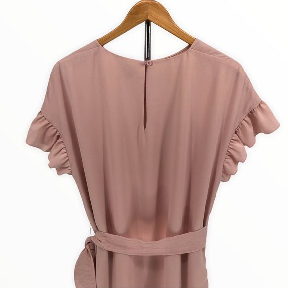Wilfred Aritzia Ninette Ruffle Wrap Dress in Rose Quartz - Picture 7 of 13